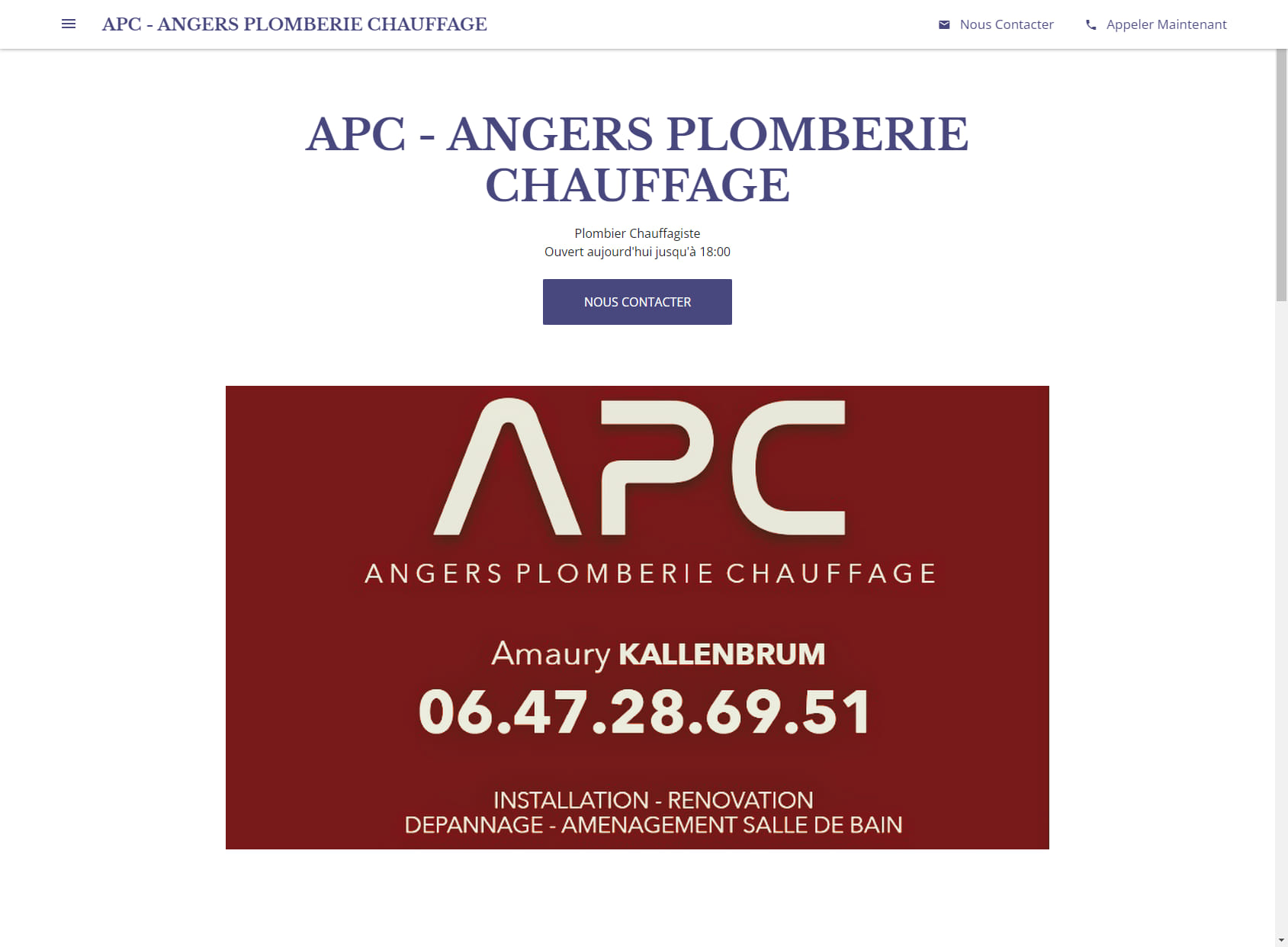 APC - ANGERS PLOMBERIE CHAUFFAGE