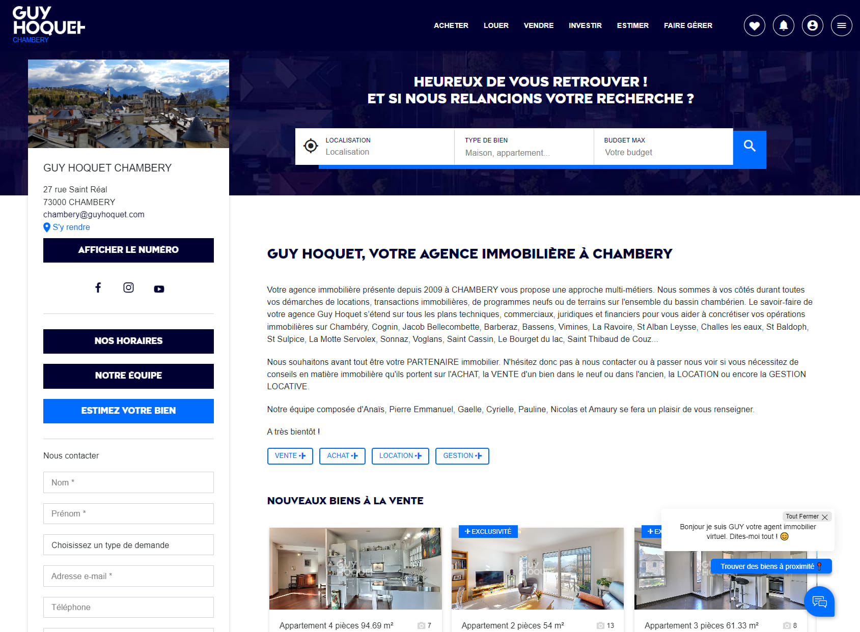 Agence immobilière Guy Hoquet CHAMBERY