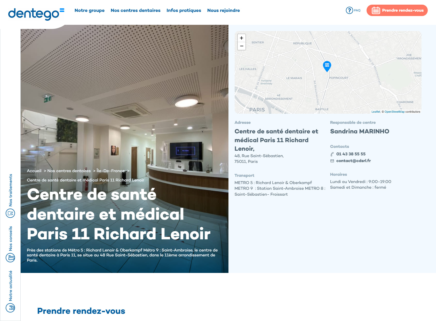 Centre de santé dentaire et médical Paris 11 Richard Lenoir - Dentiste Paris