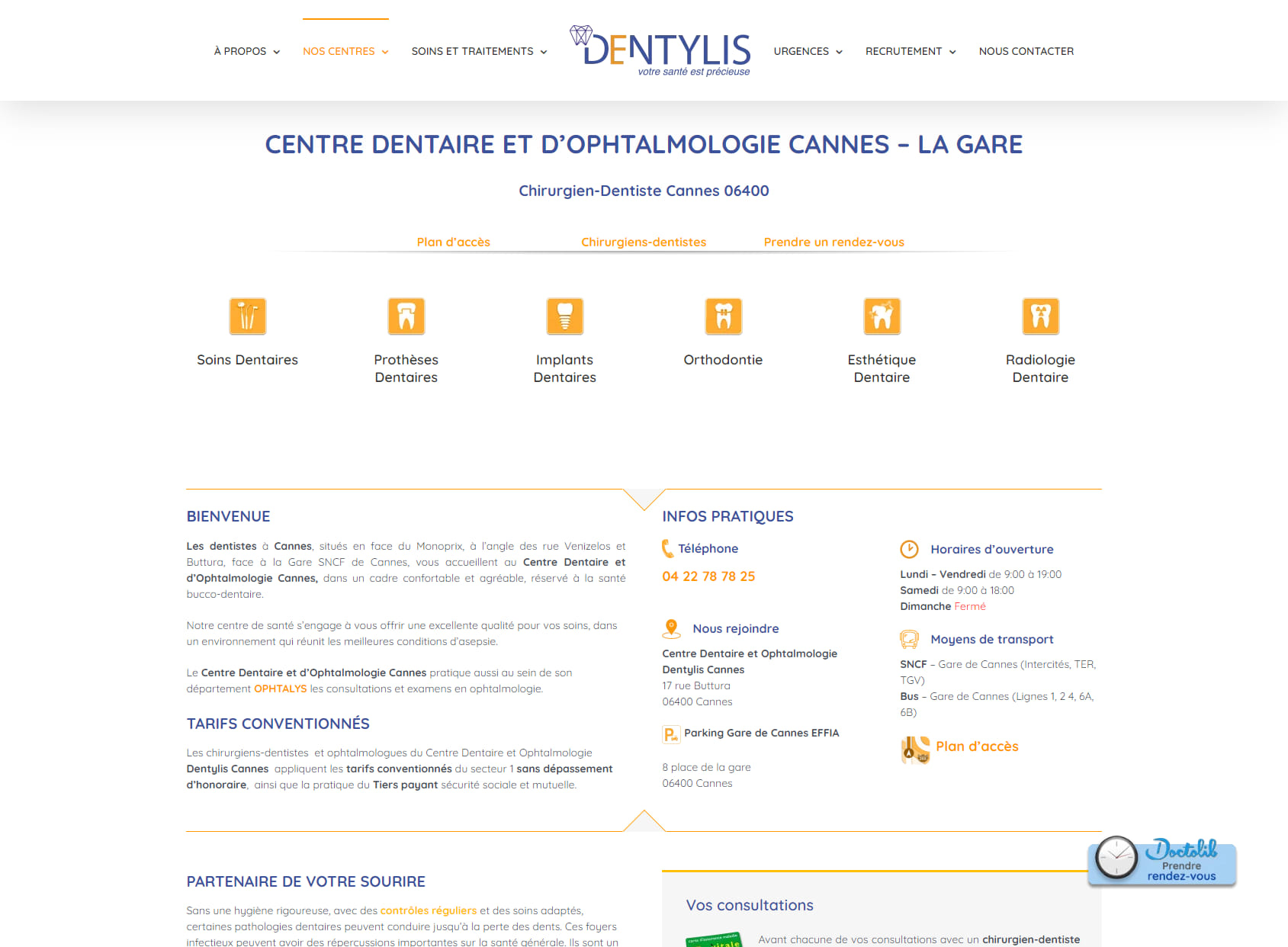 Centre Dentaire et Ophtalmologie Cannes : Dentistes & Ophtalmologues - Dentylis