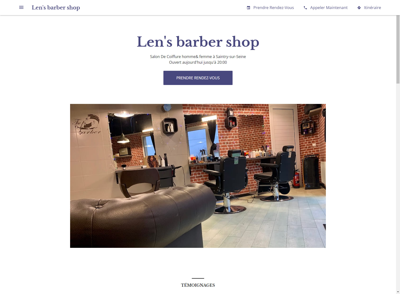 Len's barber shop