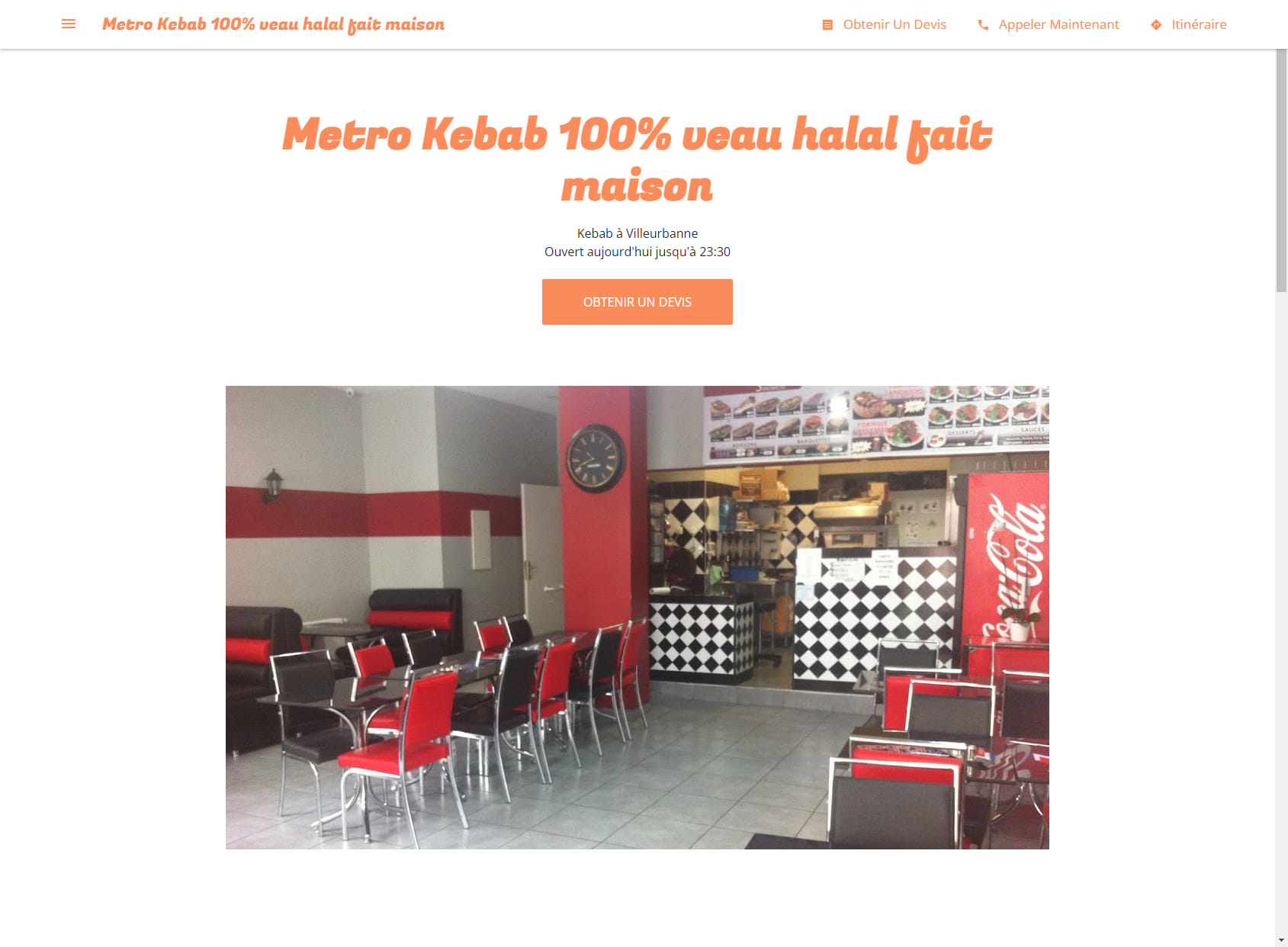 Metro Kebab 100% veau halal fait maison