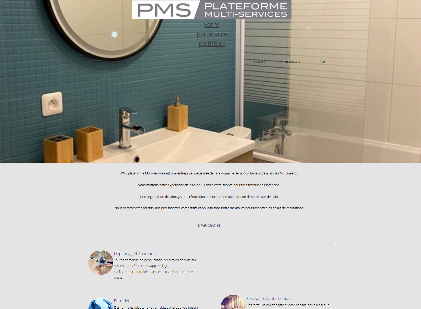 PMS plateforme multi-services Plomberie