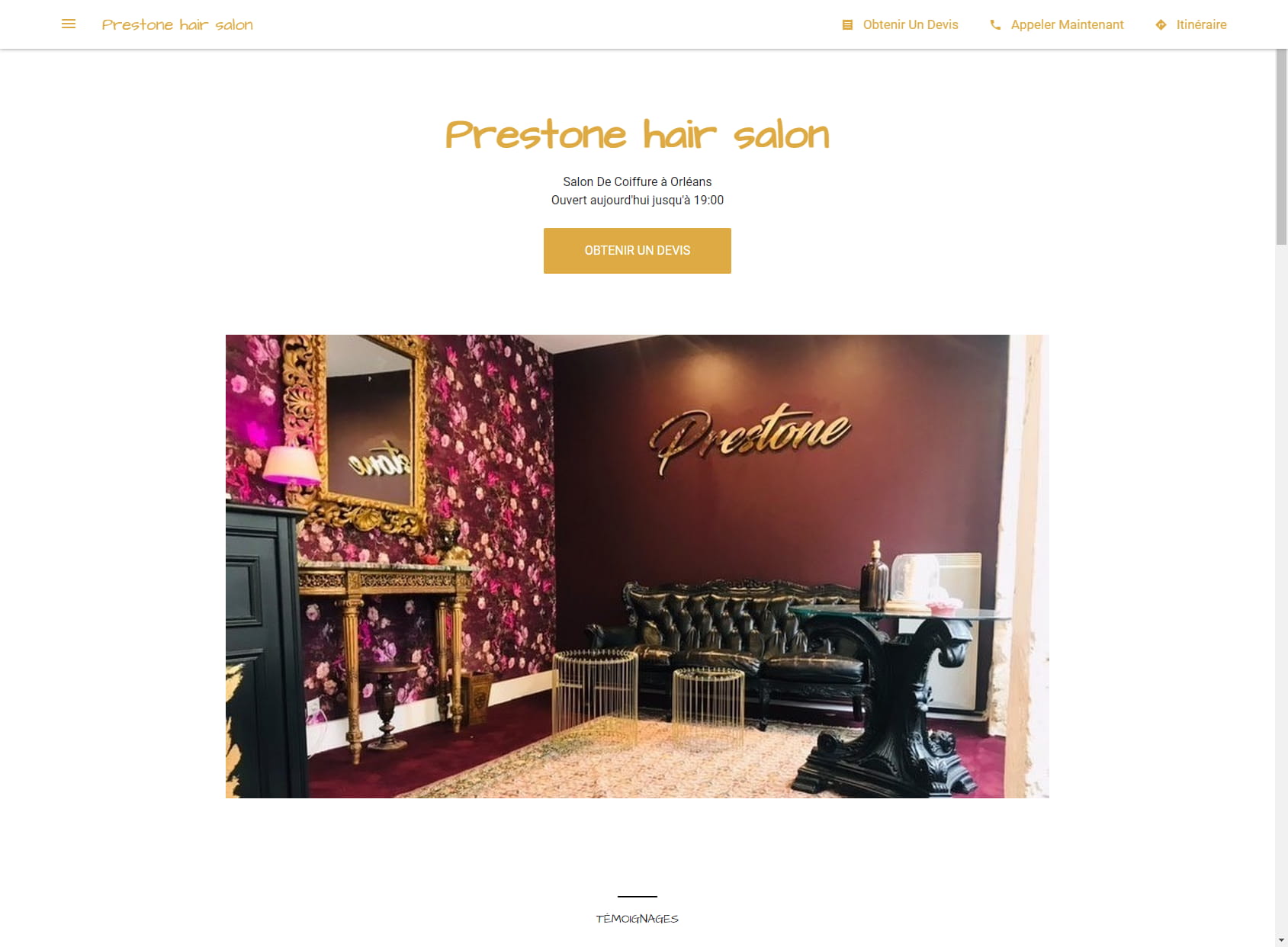 Prestone hair salon