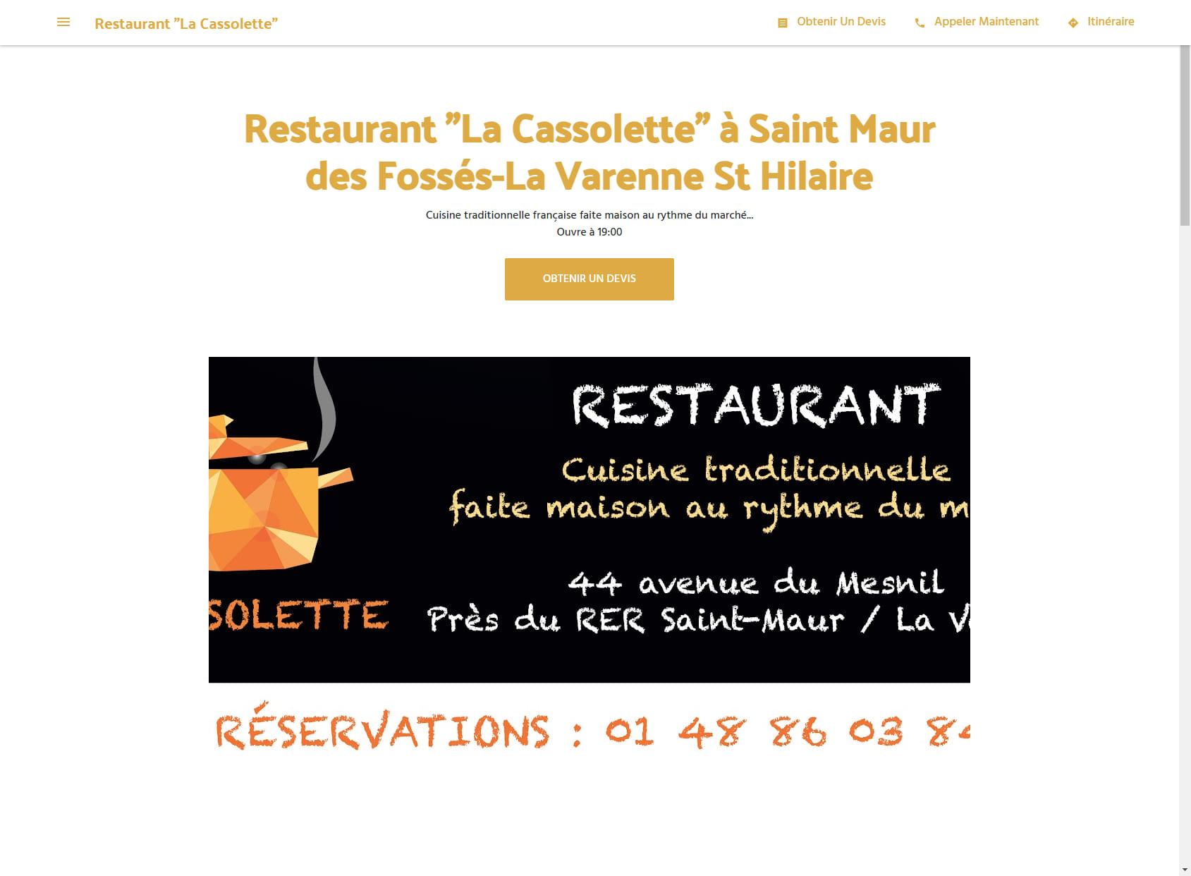 Restaurant La Cassolette