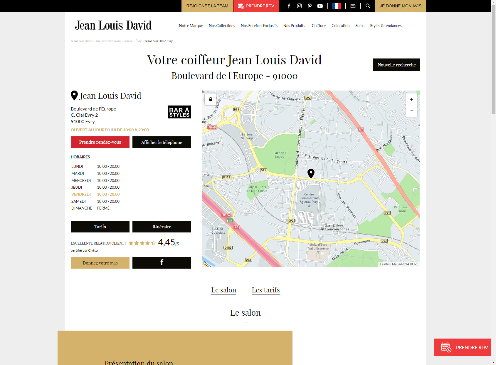 Jean Louis David - Coiffeur Evry