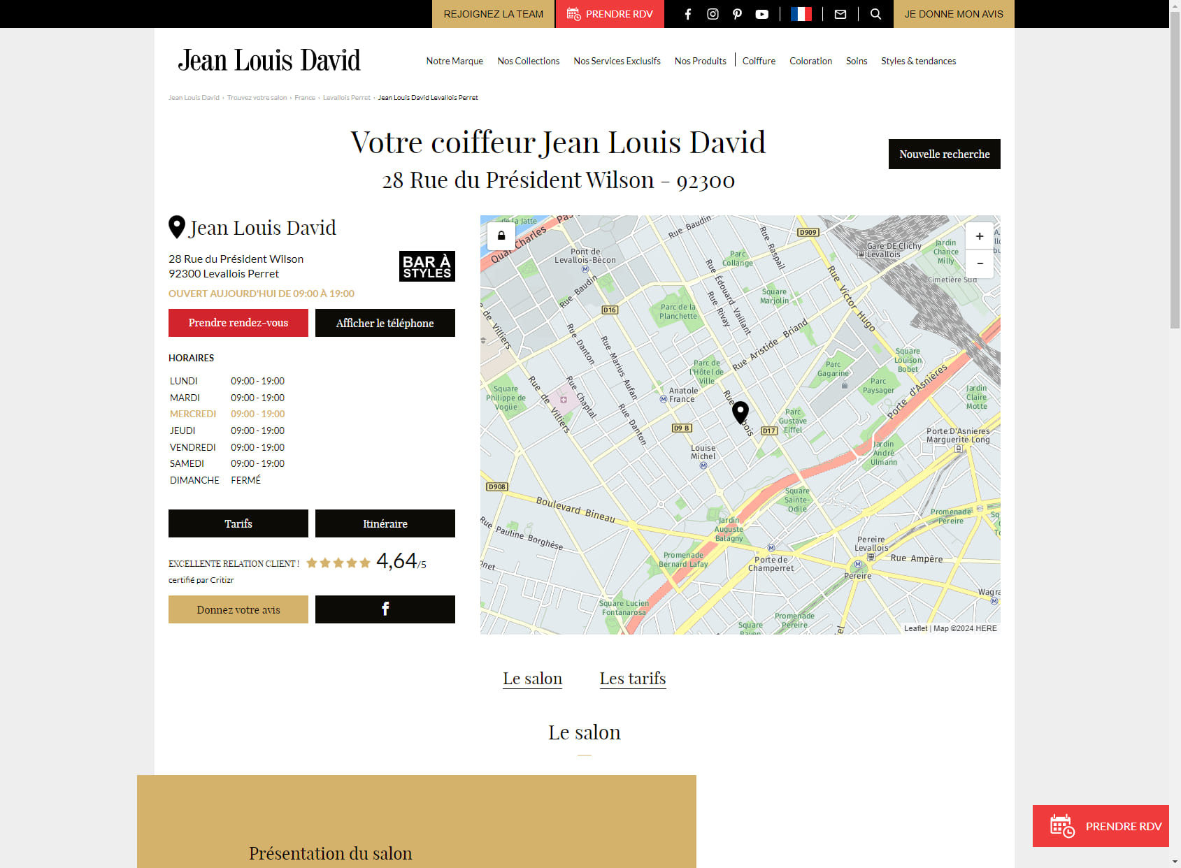 Jean Louis David - Coiffeur Levallois Perret