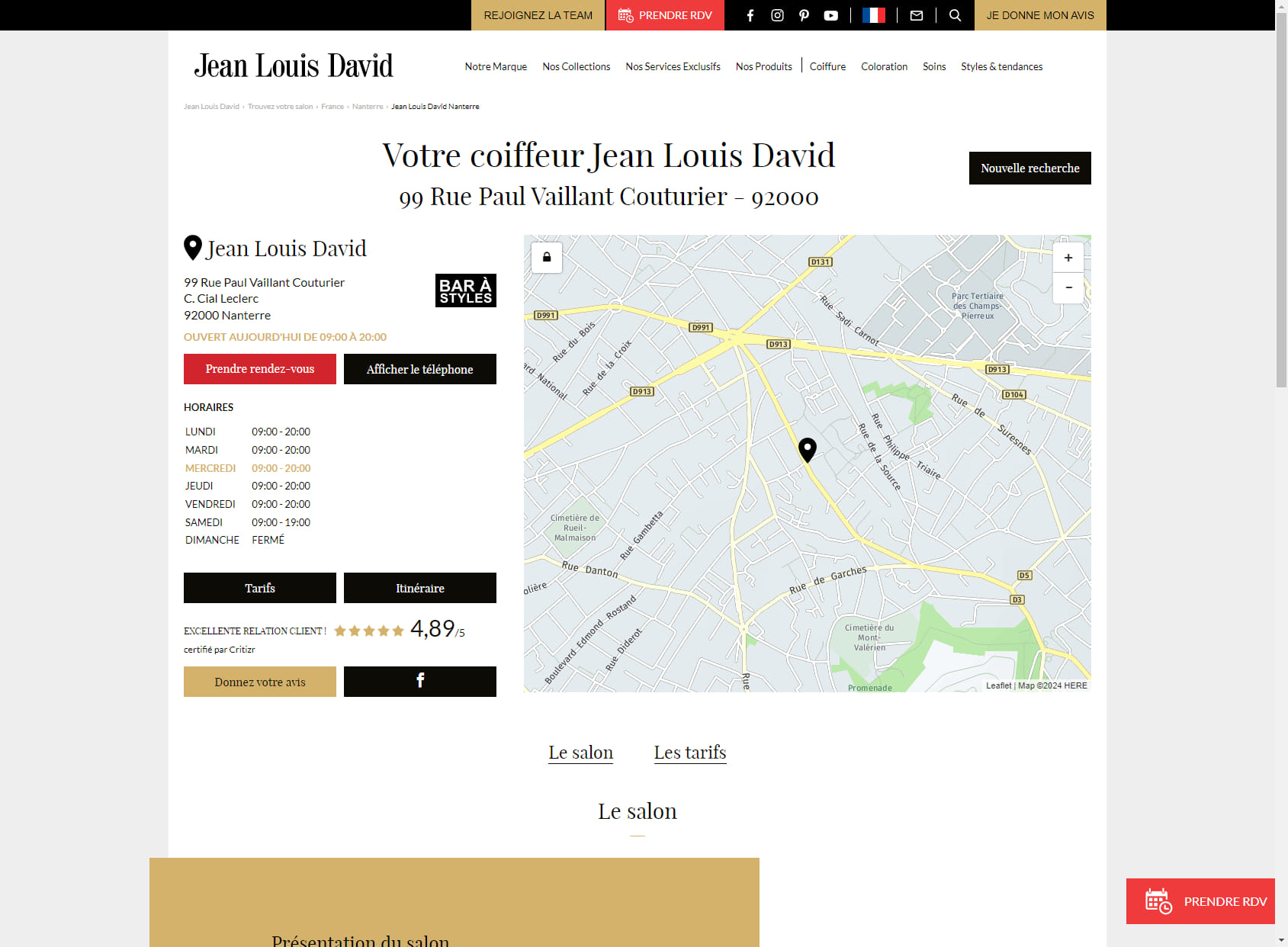 Jean Louis David - Coiffeur Nanterre