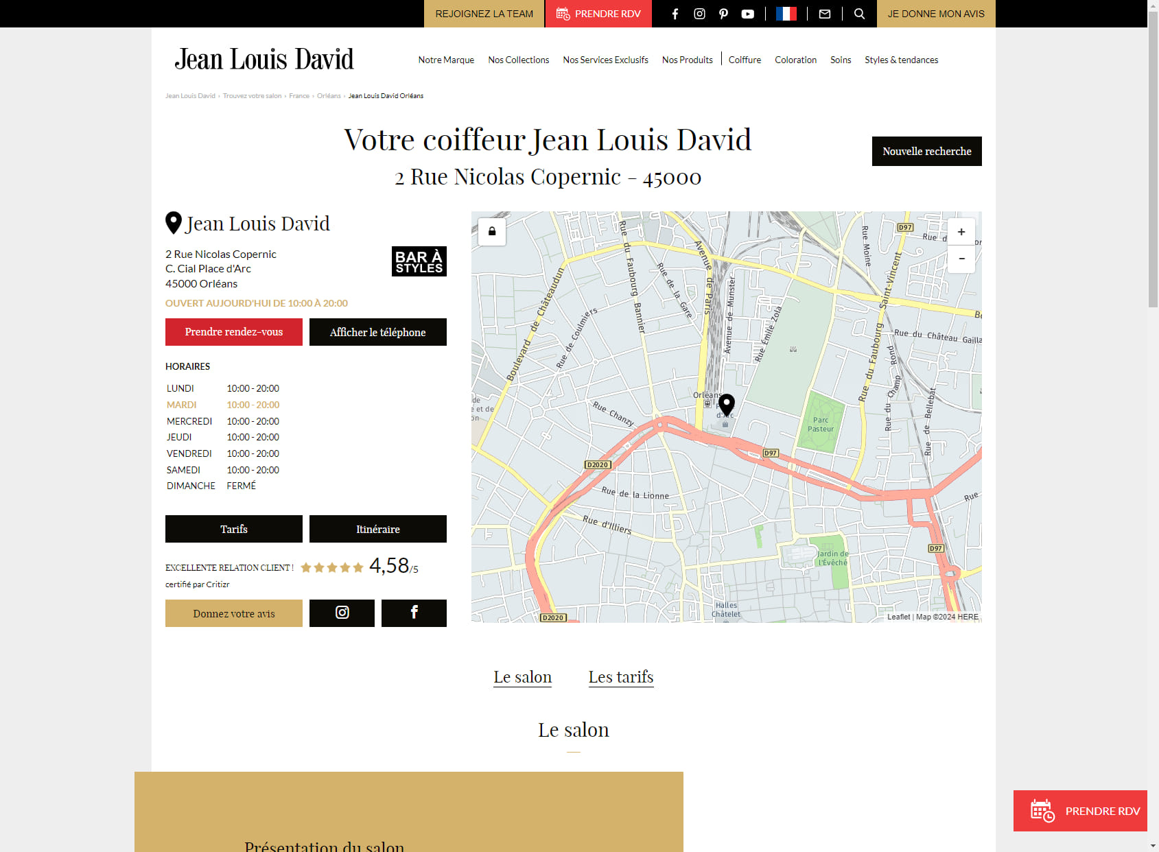 Jean Louis David - Coiffeur Orléans