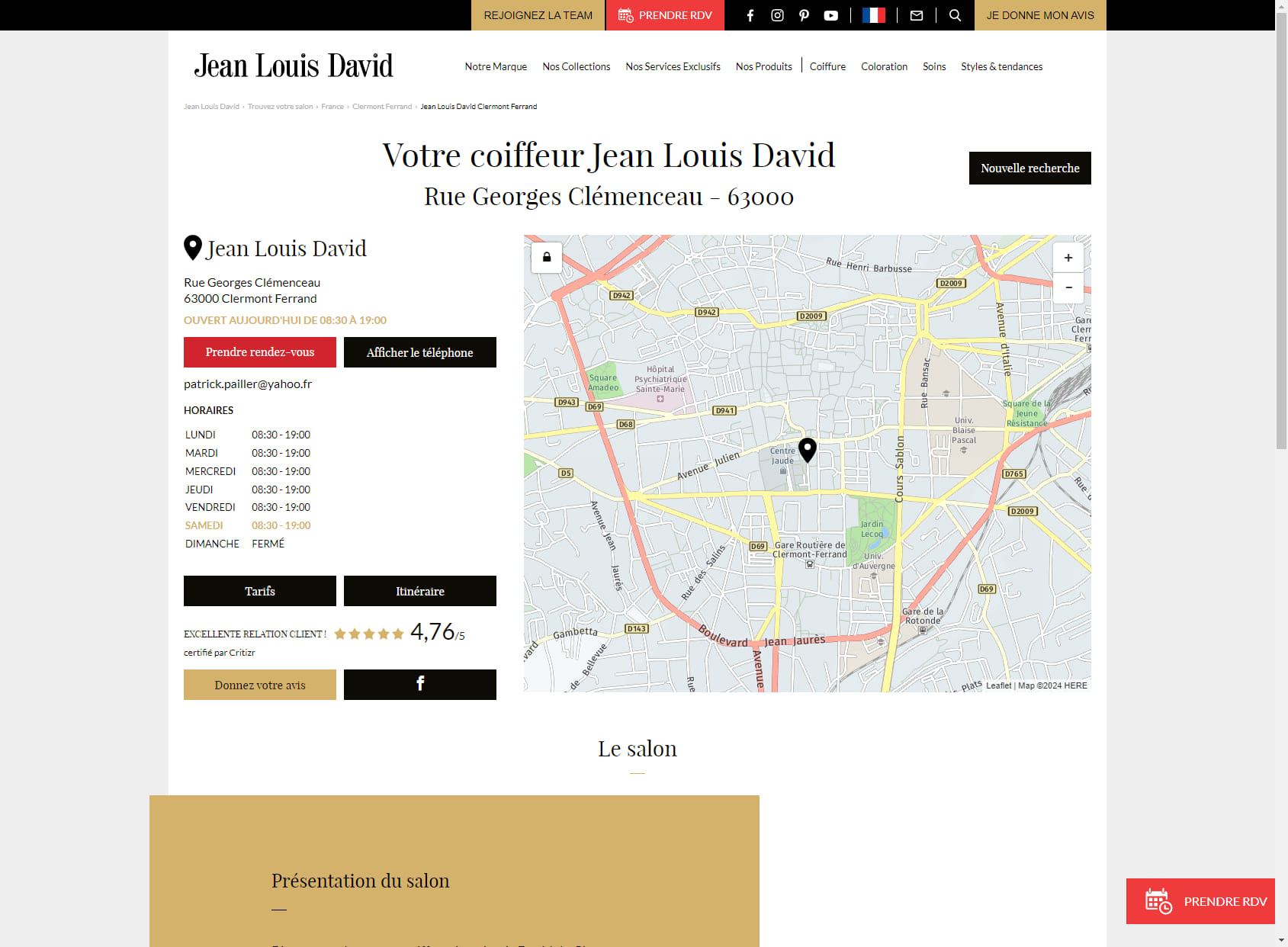 Jean Louis David - Coiffeur Clermont Ferrand