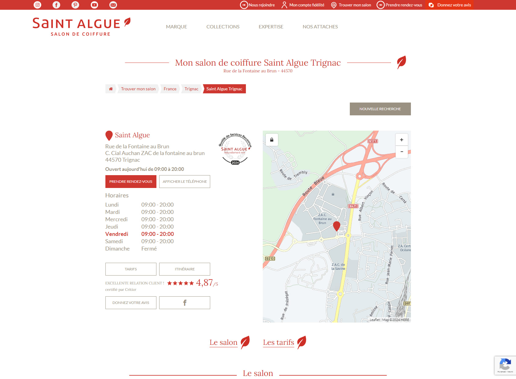 Saint Algue - Coiffeur Trignac