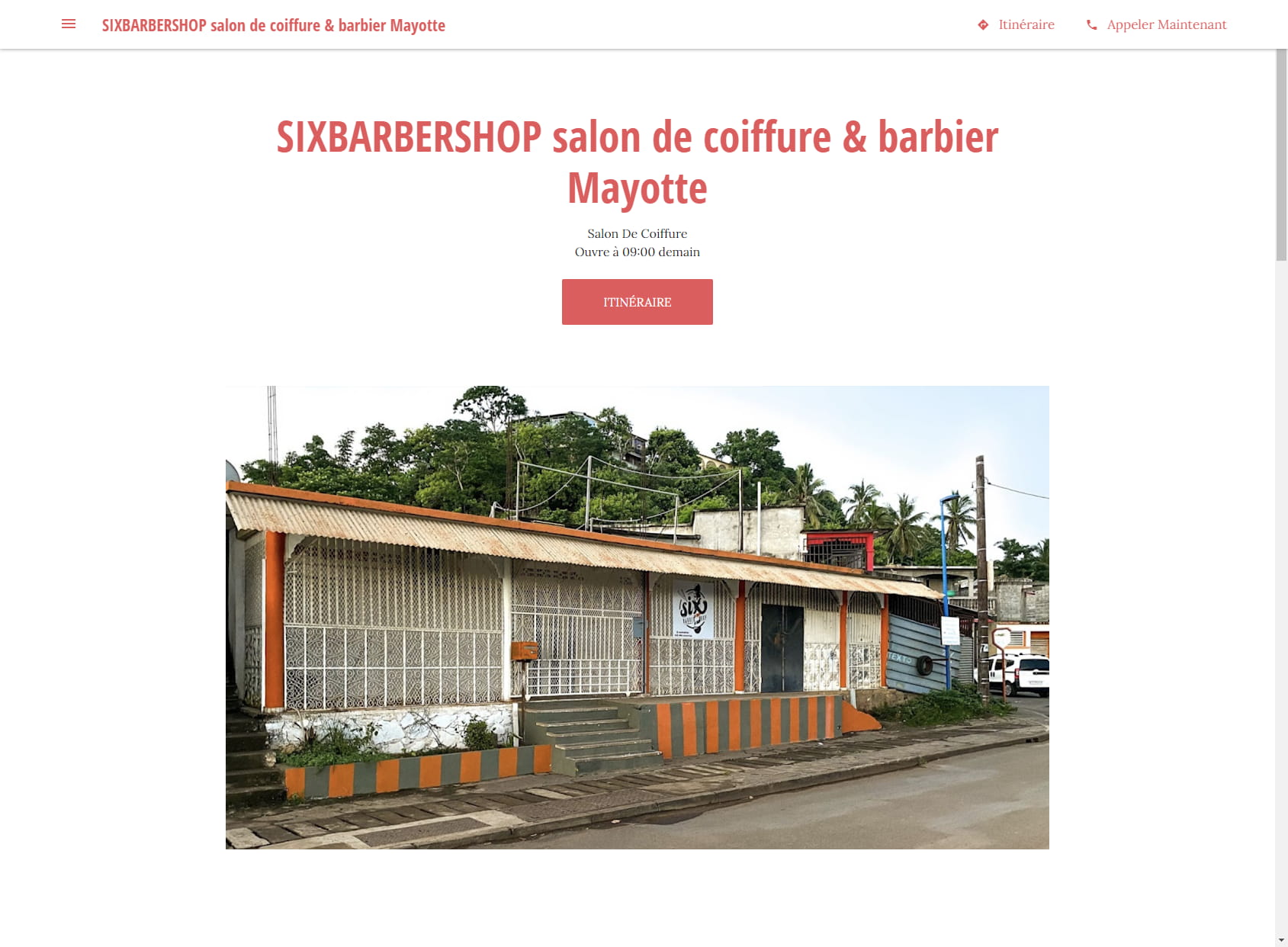 SIXBARBERSHOP salon de coiffure & barbier Mayotte