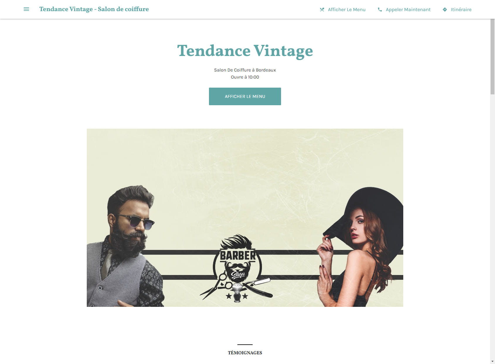 Tendance Vintage - Salon de coiffure