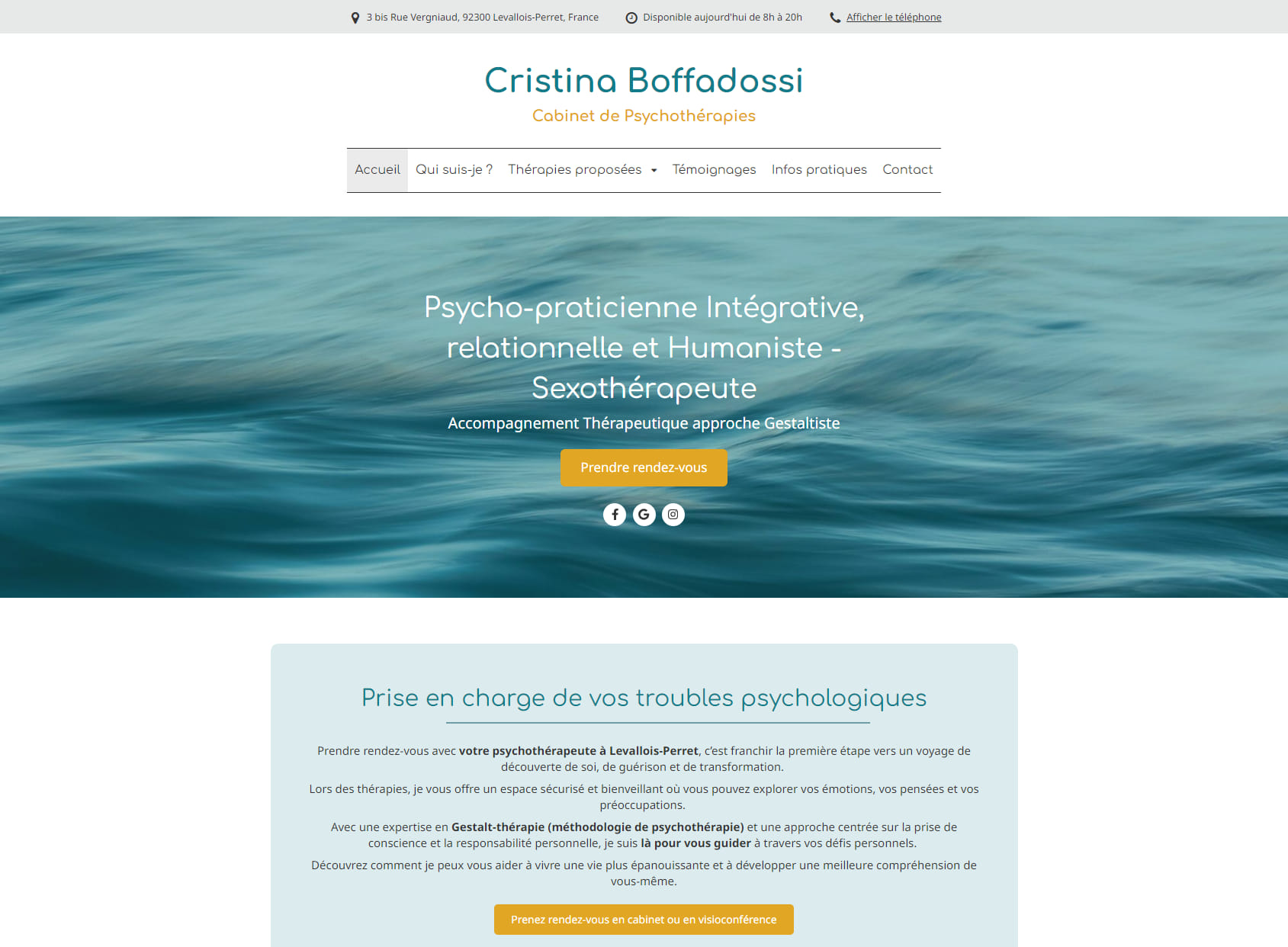 Cabinet de Psychothérapie - Cristina BOFFADOSSI