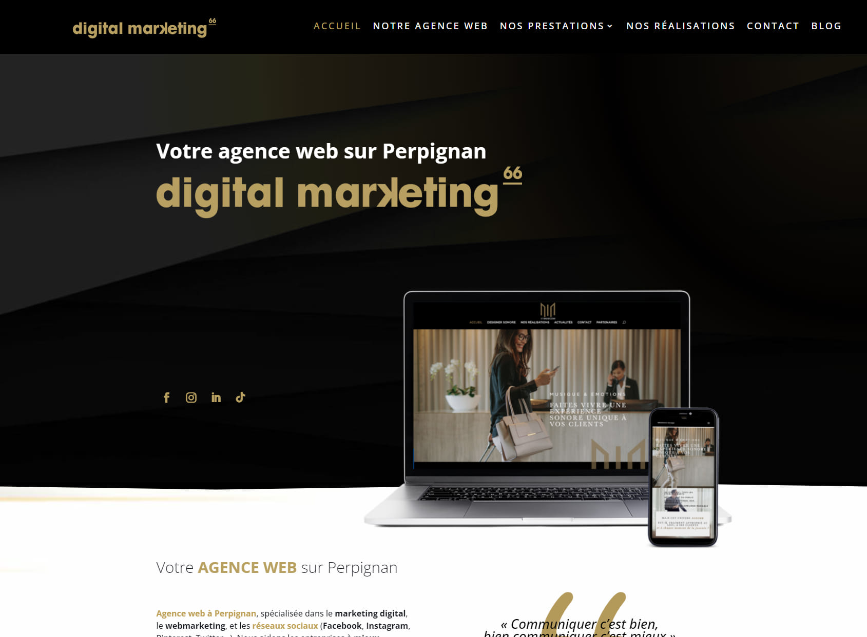 Digital Marketing 66 - Agence Web à Perpignan - Création de site internet - Reseaux Sociaux - Référencement SEO Google - SEA