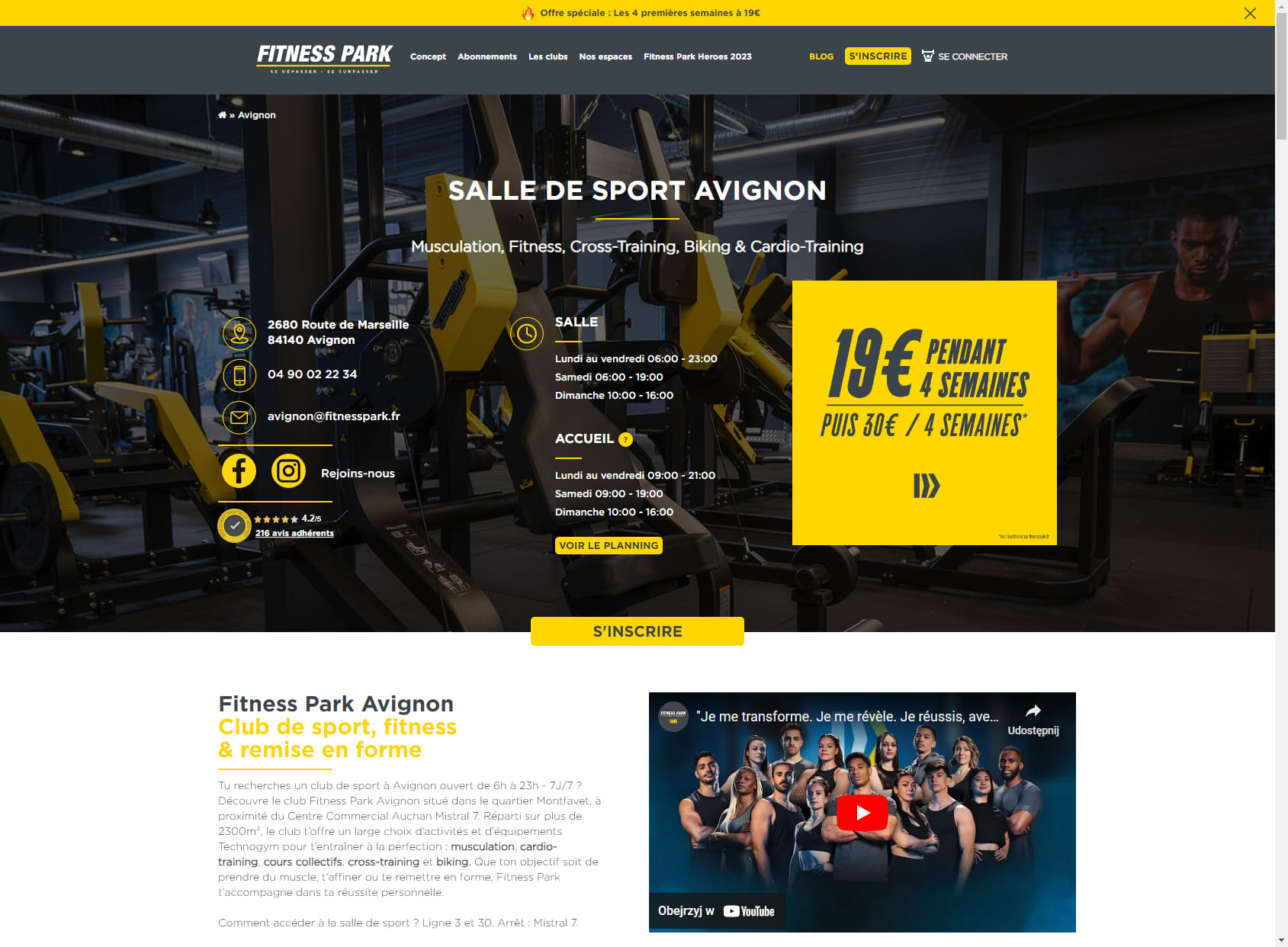 Salle de sport Avignon - Fitness Park