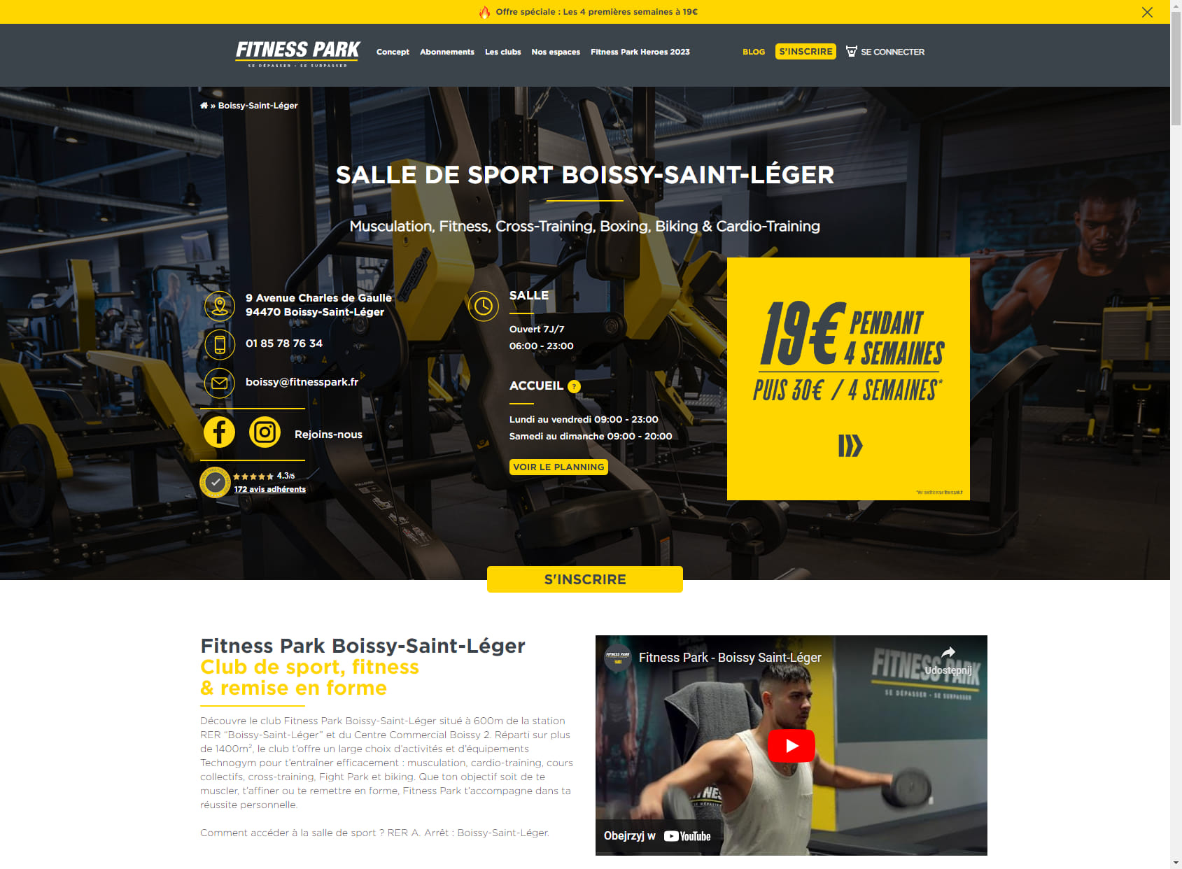 Salle de sport Boissy-Saint-Léger - Fitness Park