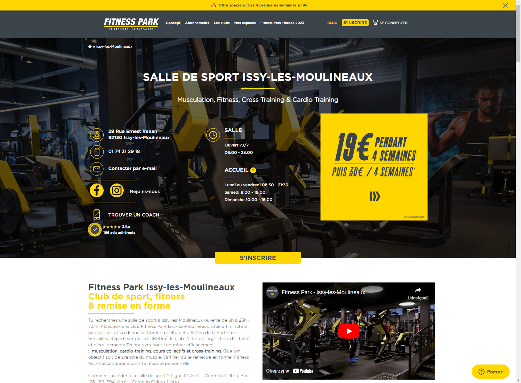 Gym Issy-Les-Moulineaux Fitness Park