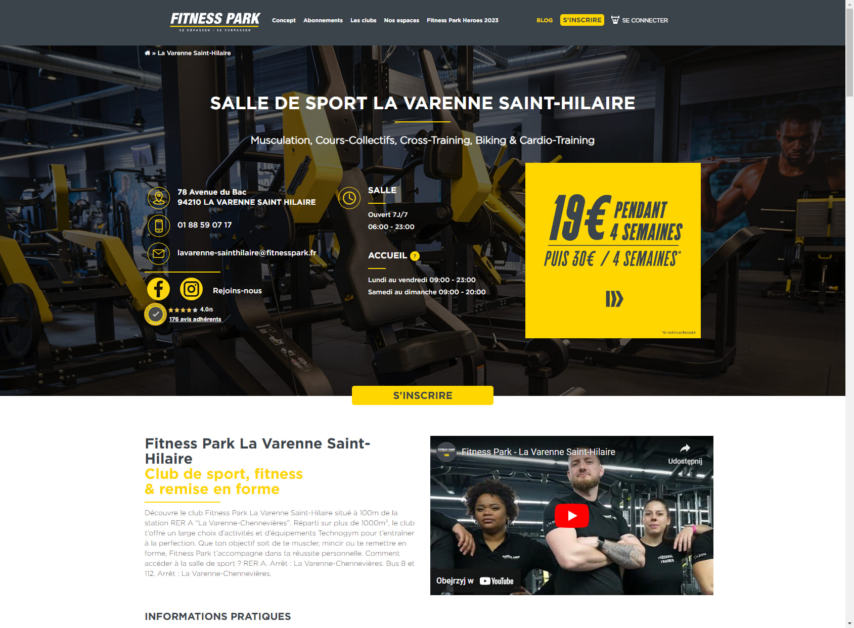 Salle de sport La Varenne Saint-Hilaire - Fitness Park