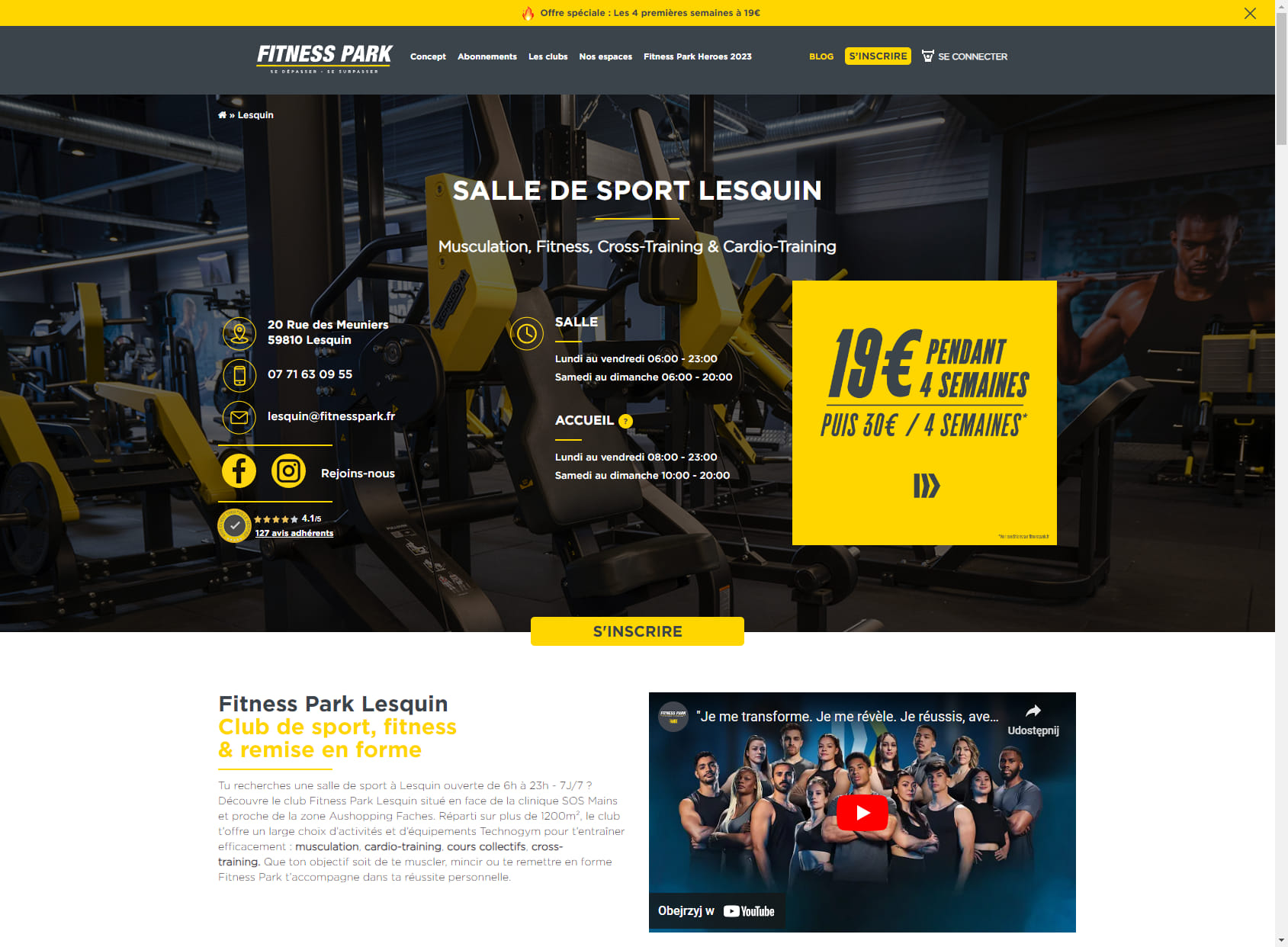 Salle de sport Lesquin - Fitness Park