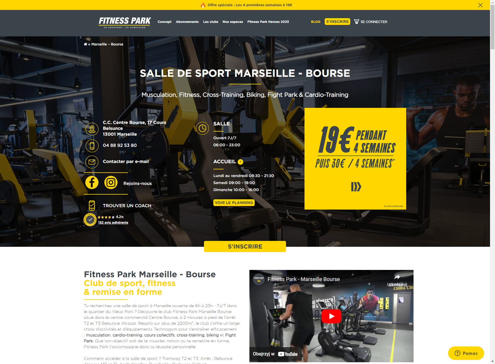 Gym Marseille 1 - Fitness Park Bourse