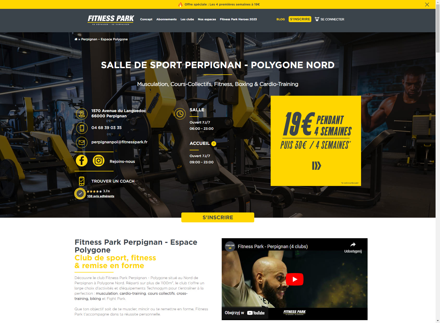 Salle de sport Perpignan - Fitness Park Espace Polygone