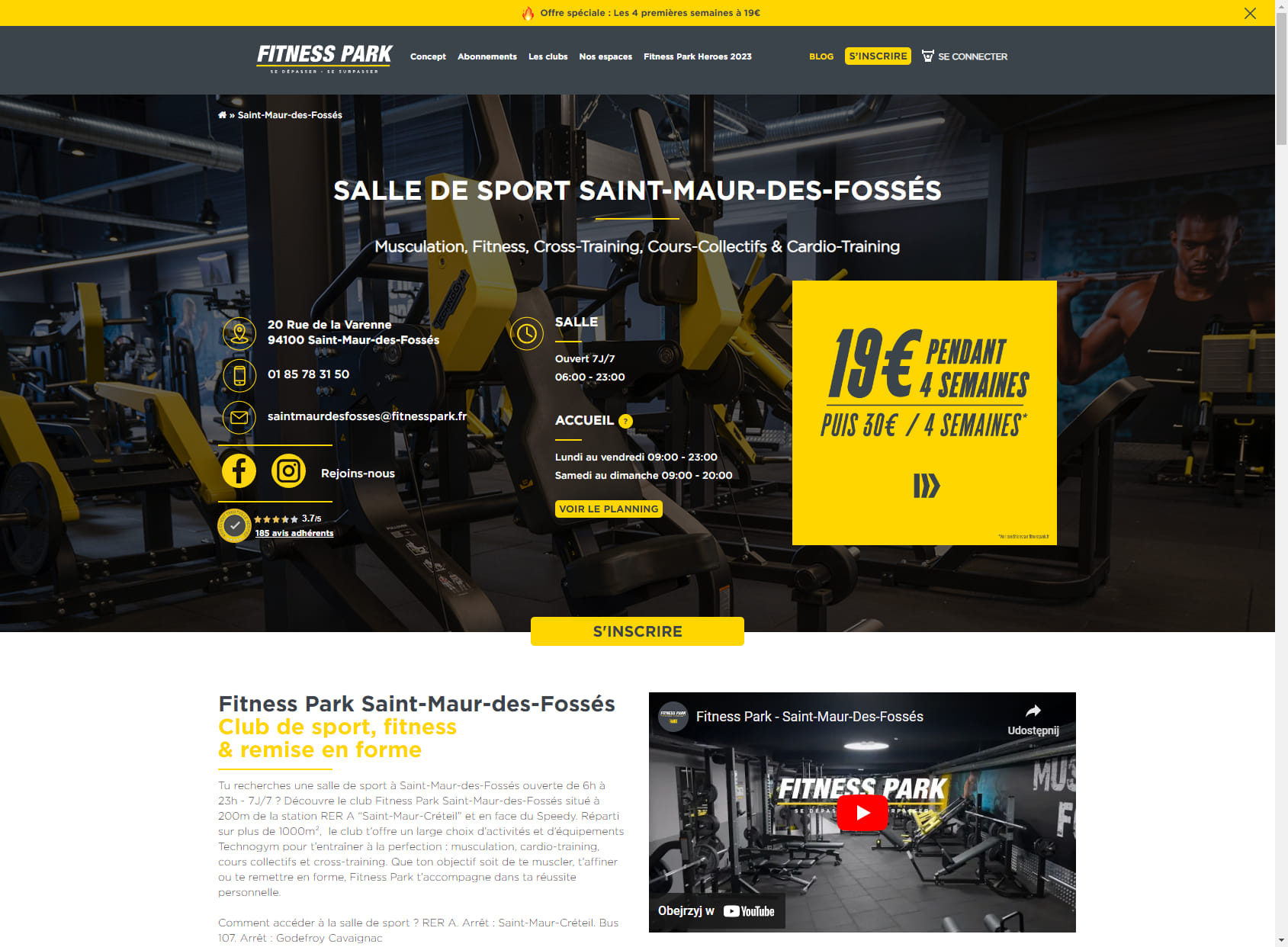 Salle de sport Saint-Maur-des-Fossés - Fitness Park