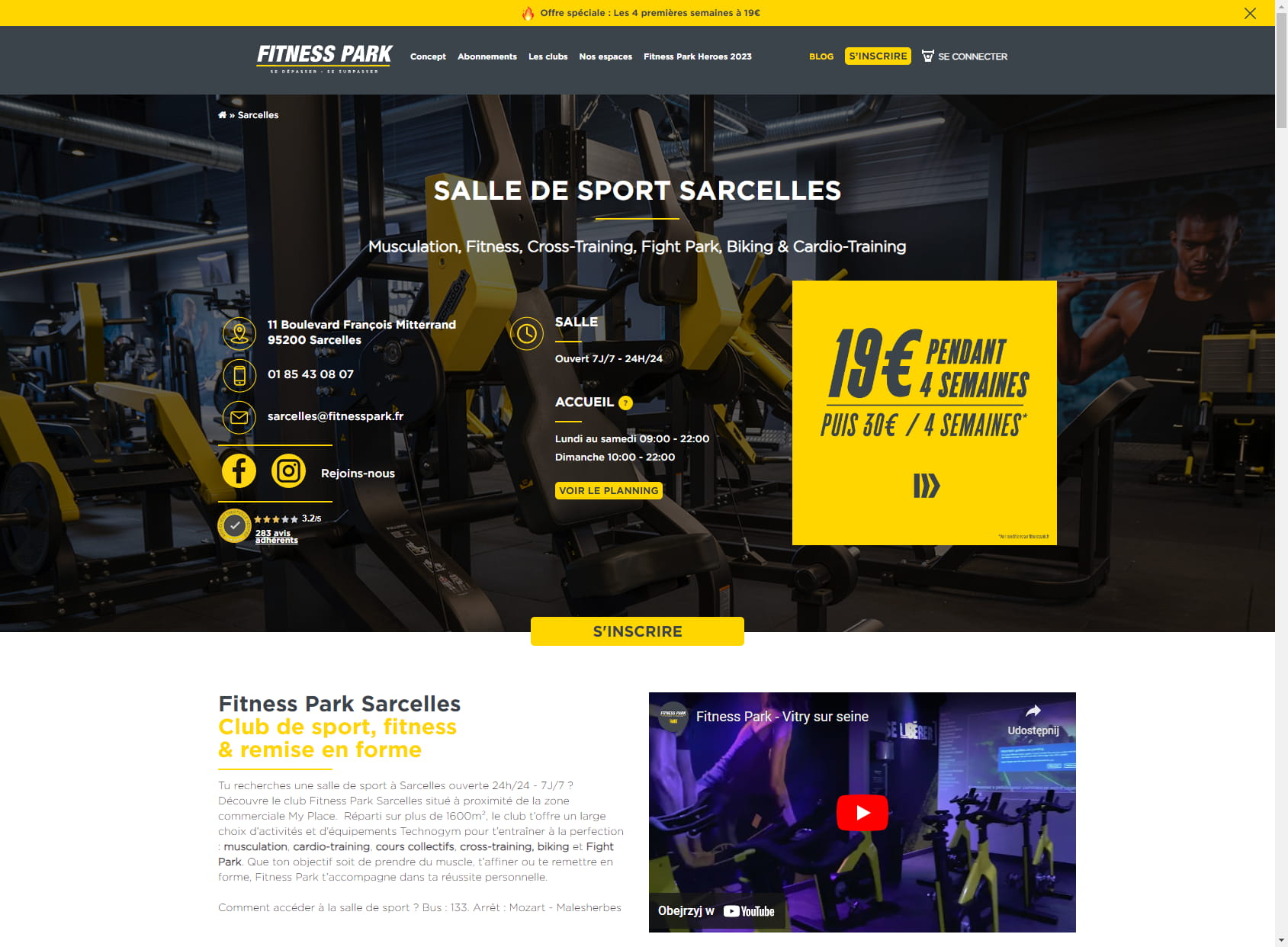 Salle de sport Sarcelles - Fitness Park