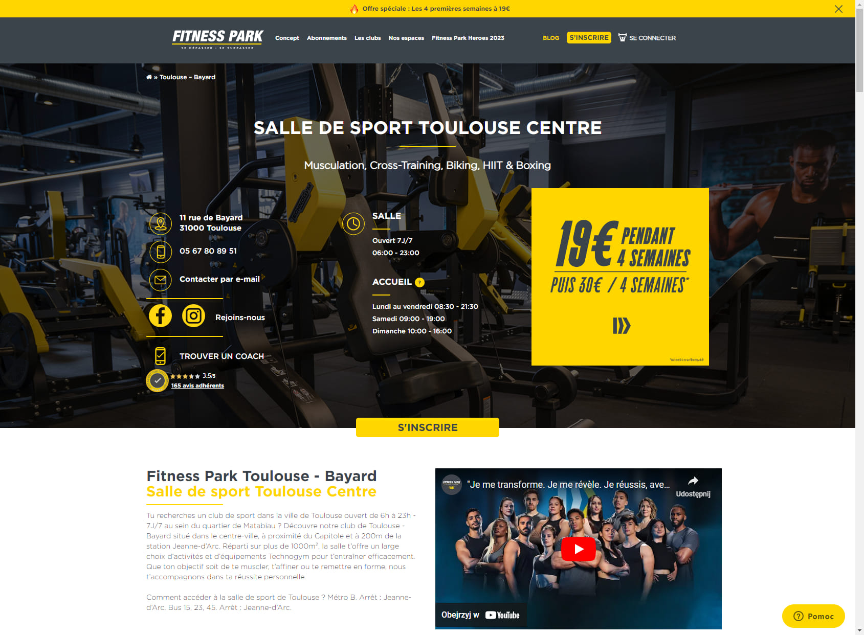 Salle de sport Toulouse - Fitness Park Bayard