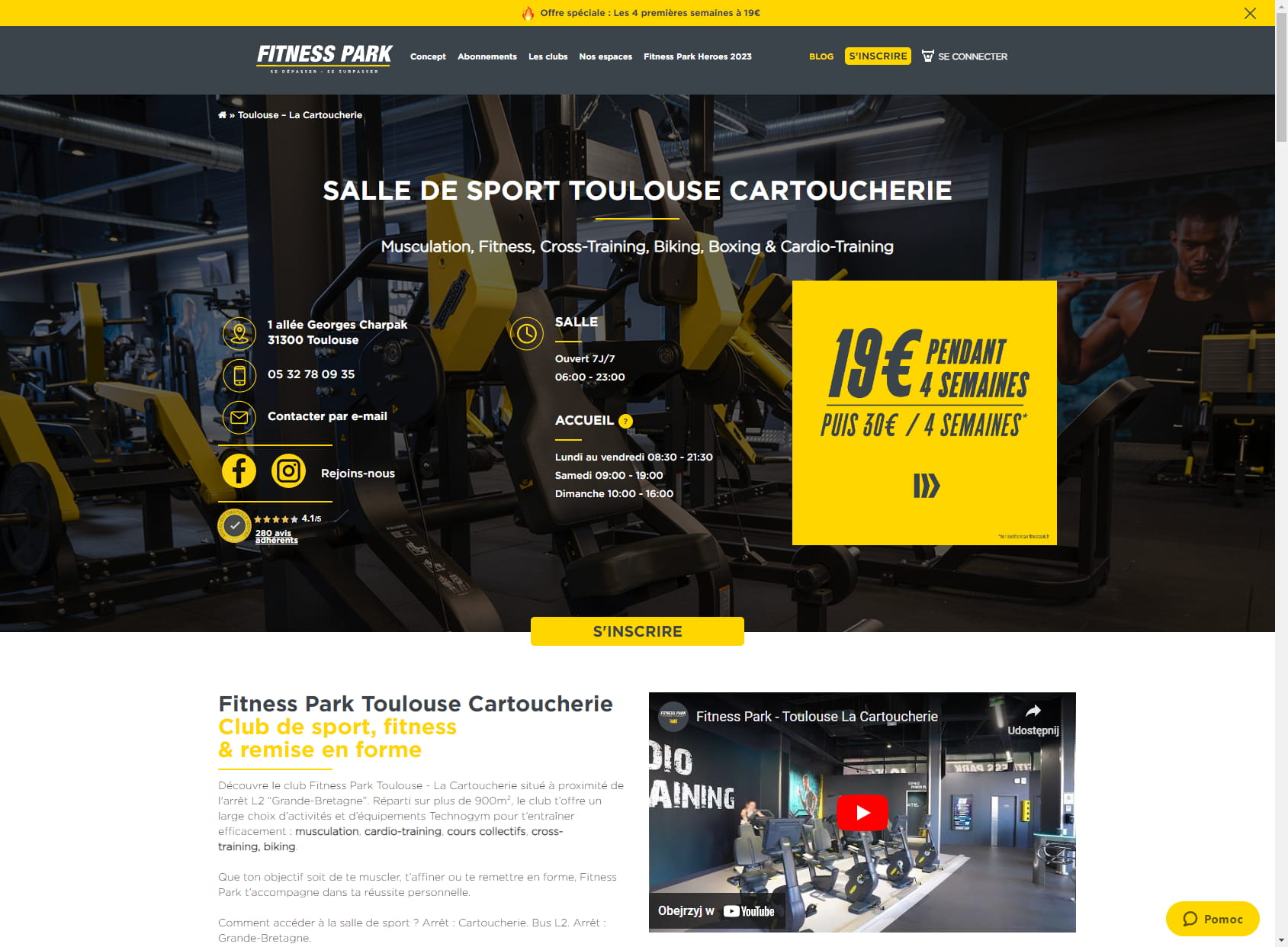 Salle de sportToulouse - La Cartoucherie - Fitness Park