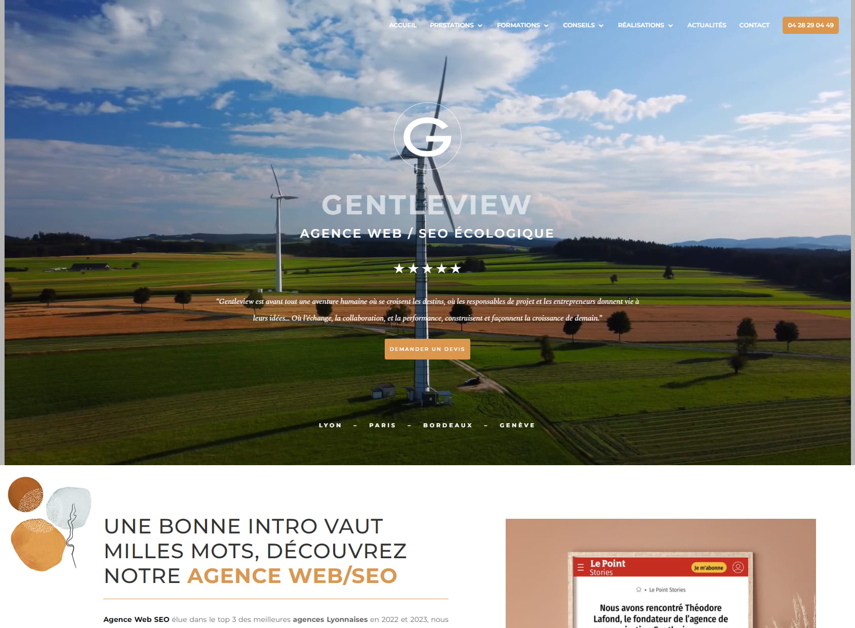 GentleView Lyon - Agence digitale web et SEO écologique