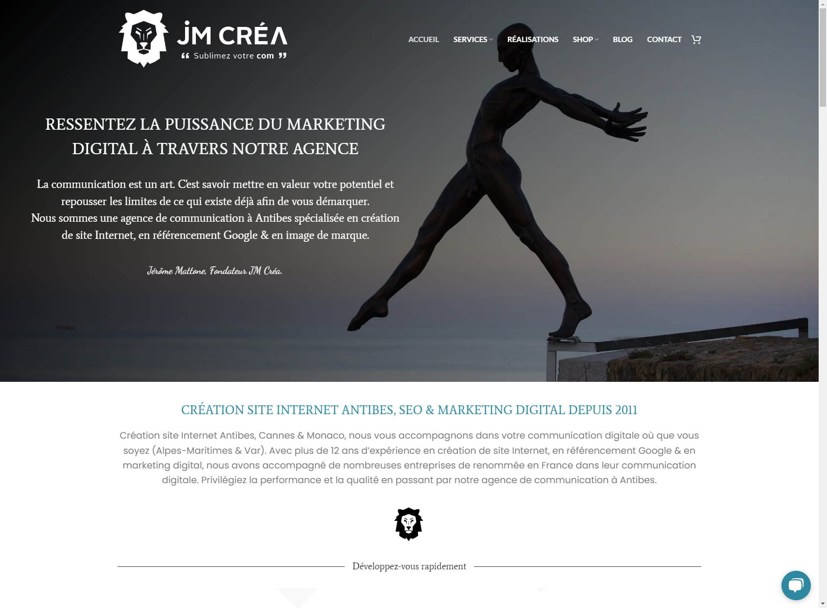 Création site Internet Antibes - JM Créa