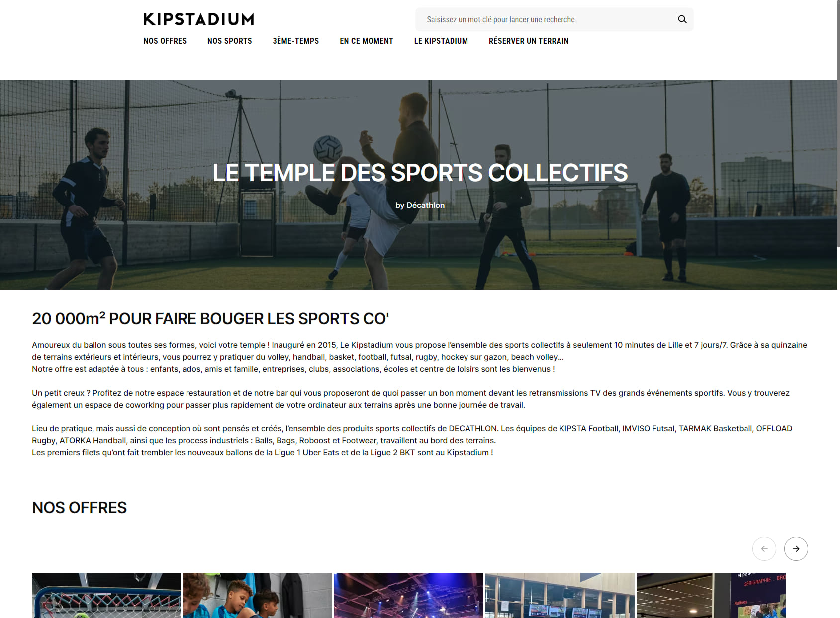 KIPSTADIUM : Complexe sportif dédié aux Sports Collectifs