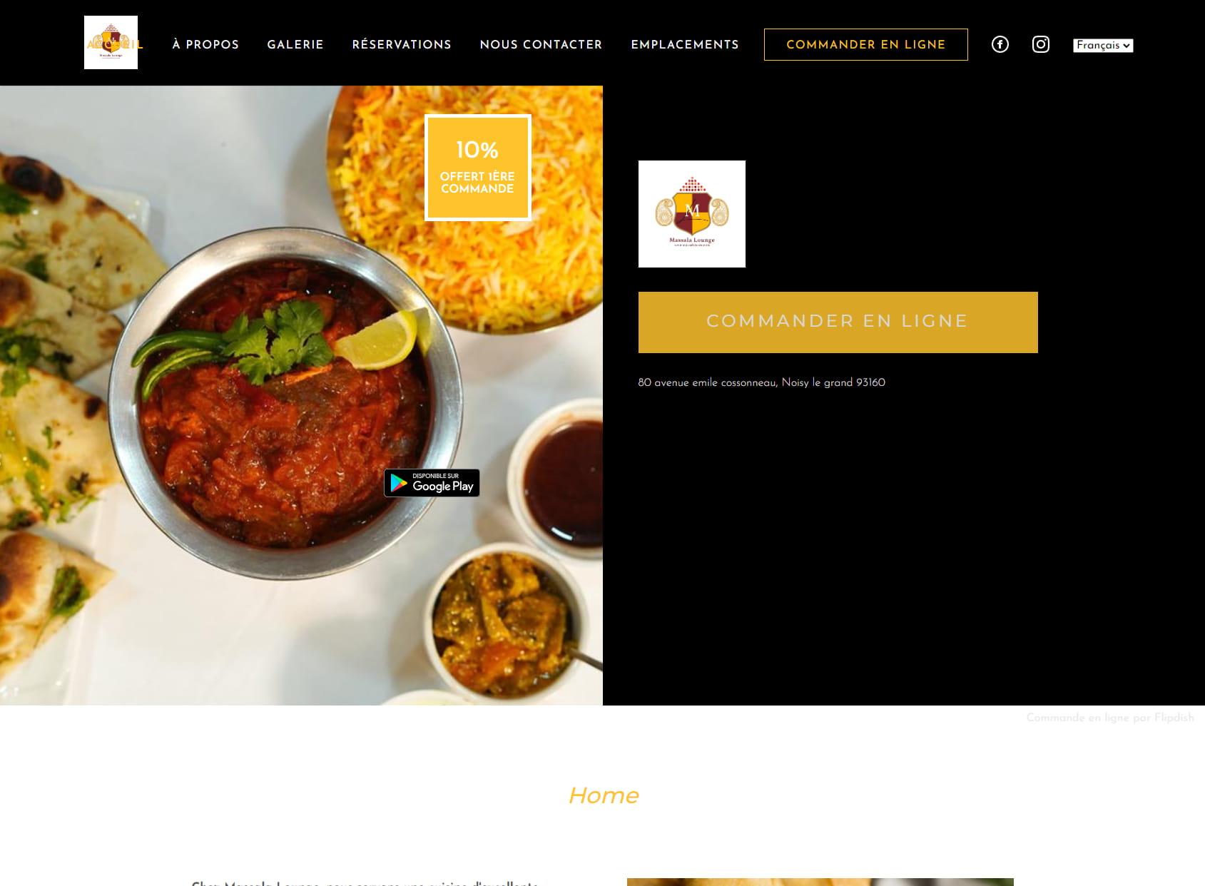 Massala Lounge Restaurant Indien à volonté Noisy le Grand