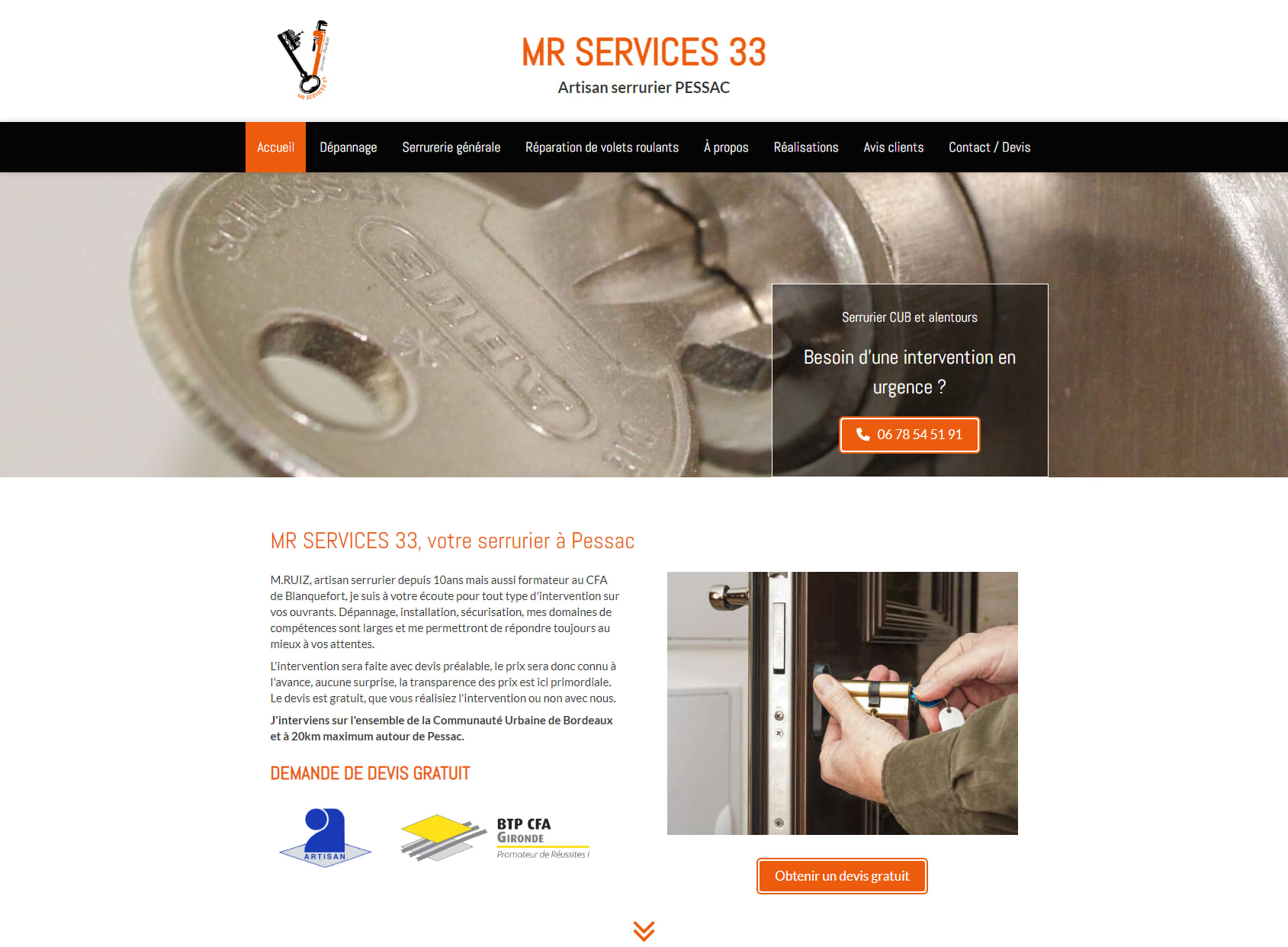 Serrurier Pessac - MR SERVICES 33