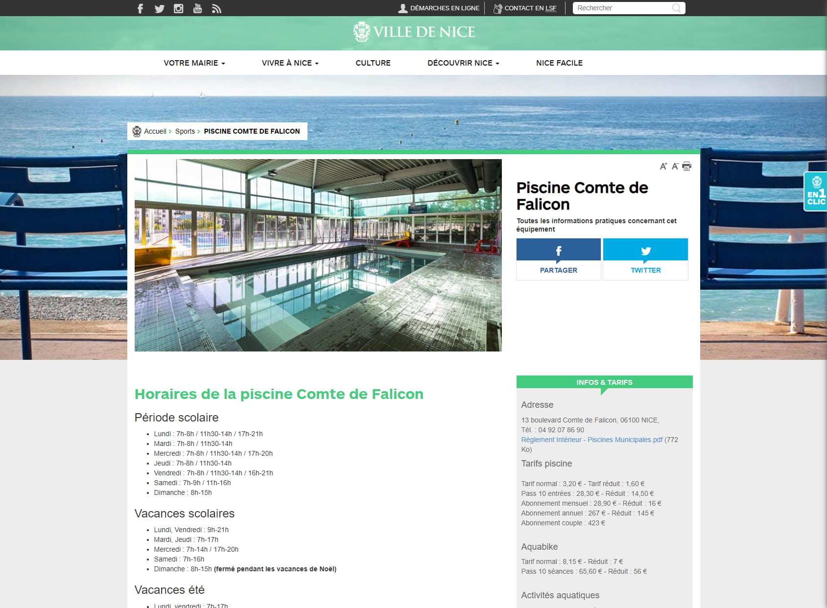 Swimming pool Comte de Falicon