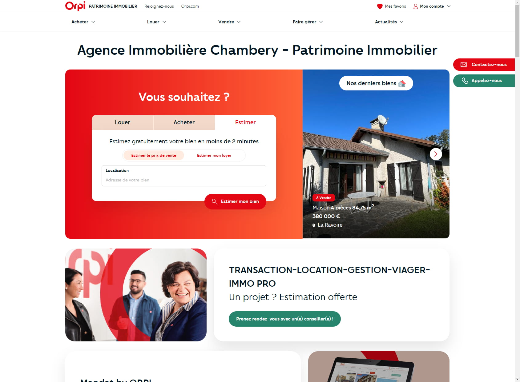 Orpi Patrimoine Immobilier Chambéry